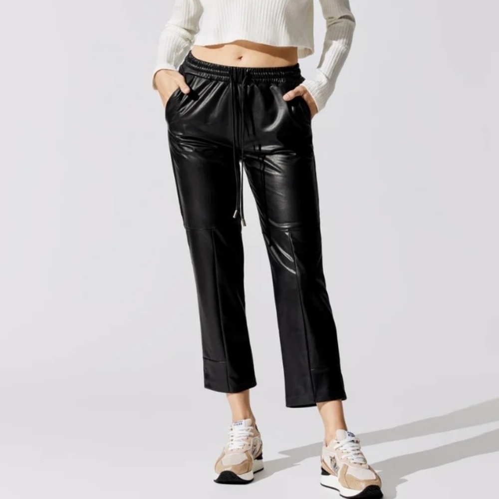LNA Vegan Leather Pull On Pant